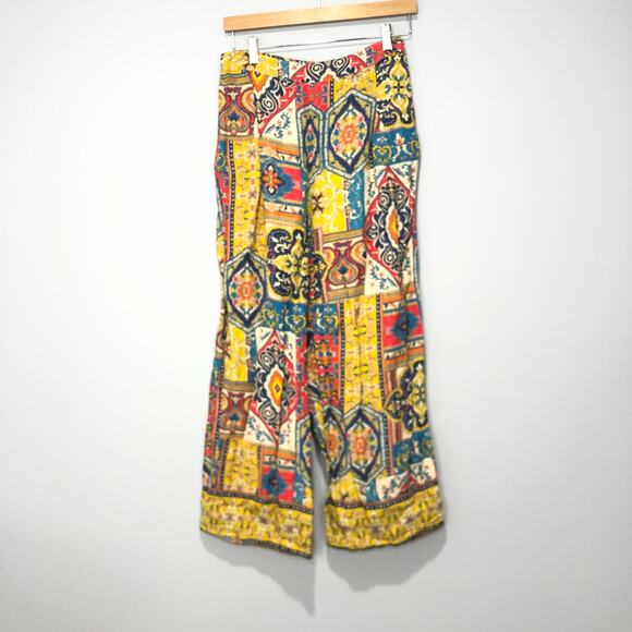 Anthropologie Ranna Gill Giana Wide Leg Linen Pants Multicolor Size S - Picture 5 of 9